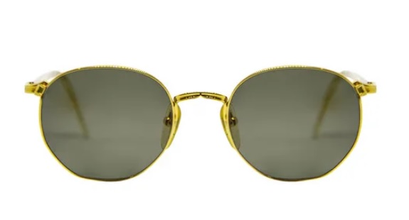Gold Rounded Sunglasses