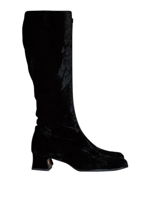 Black Velvet Riding Boots